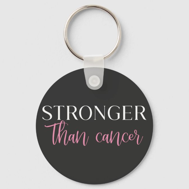 Stronger than Cancer Keychain (Front)