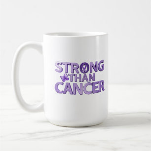 Stronger Than Cancer Mug   Cancer Awareness Coffee