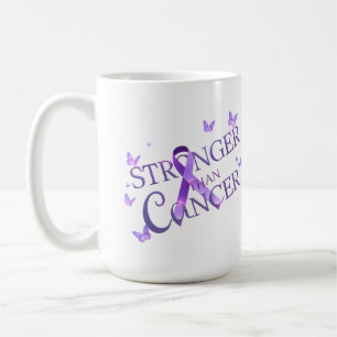 Stronger Than Cancer Mug   Cancer Awareness Coffee