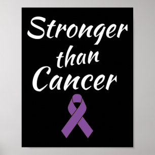 Stronger Than Cancer Pancreatic Cancer Awareness Poster