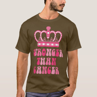 Stronger Than Cancer Queen Warrior Pink Ribbon Bre T-Shirt