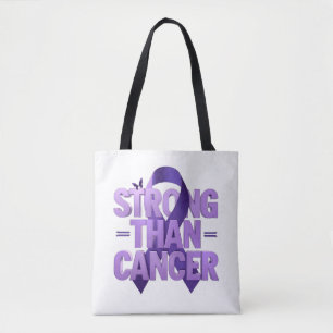 Stronger Than Cancer Tote Bag Cancer Awareness P