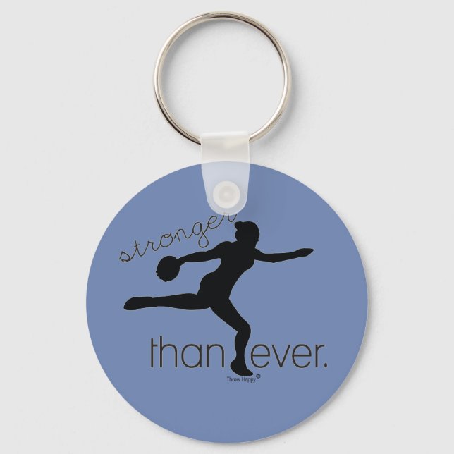 Stronger Than Ever Discus Throw Keychain Gift (Front)