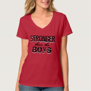 Stronger than the boys - barbells for babes T-Shirt