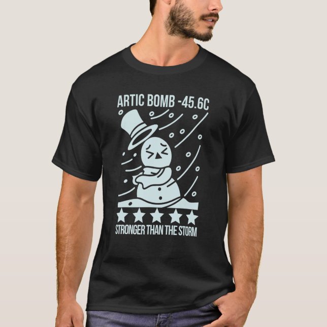 Stronger Than The Storm, Arctic Cyclone -45.6 Souv T-Shirt (Front)