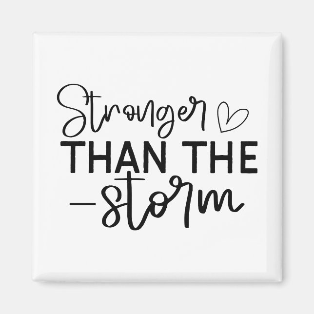 "Stronger Than the Storm" Boho Inspirational Magnet (Front)