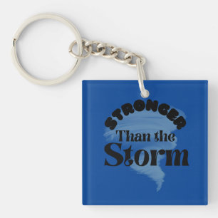 Stronger than the Storm Throw Pillow Keychain