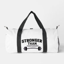 Stronger Than Yesterday Motivational Fitness Gym