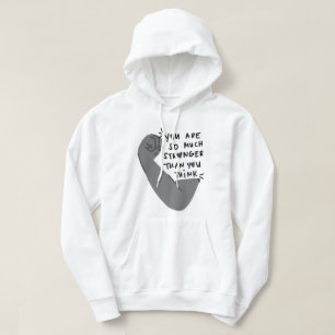 Stronger Than You Think – Empowerment Typography Hoodie