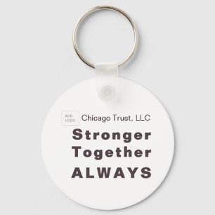Stronger Together Business Logo Keychain