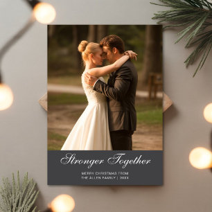 Stronger Together Cozy Couple Holiday Greeting Card