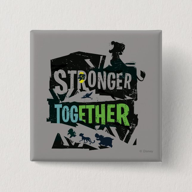Stronger Together Lion Guard Graphic 2 Inch Square Button (Front)