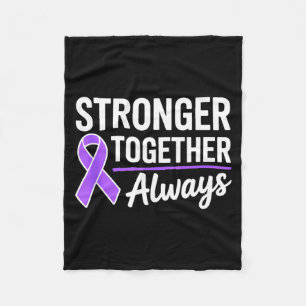 Stronger together lupus awareness sle purple fleece blanket