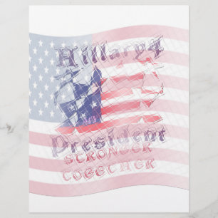 Stronger together USA Hillary 4 President American