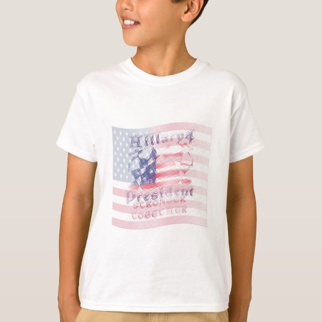 Stronger together USA Hillary 4 President American T-Shirt (Front)