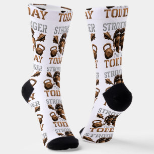 Stronger Vs Today   Beat Your Best Self Socks