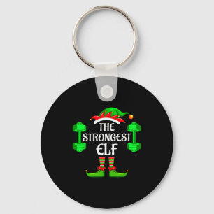 Strongest Elf Matching Family Group Christmas Part Keychain