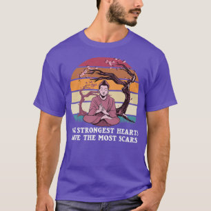 Strongest hearts have most scars Retro vintage sun T-Shirt
