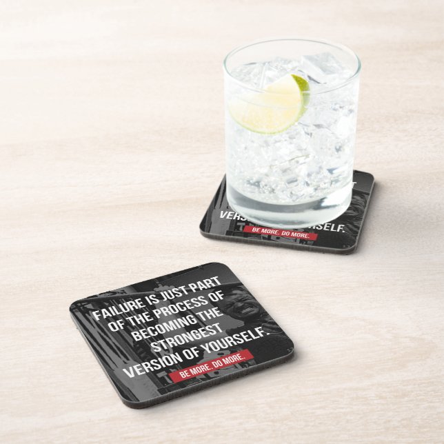 Strongest Version Of Yourself Workout Motivational Coaster (Right Side)