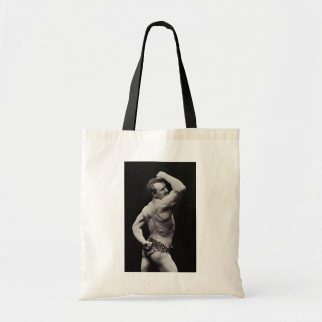 StrongMan Eugen Sandow Bodybuilder A New Pose Tote Bag (Front)