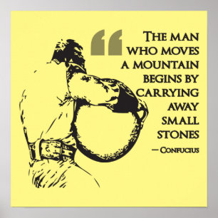 Strongman - Motivational Words - Mountain Poster