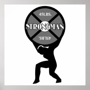 Strongman Weightlifter Poster