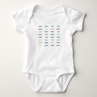 Stroop Test English Baby Bodysuit