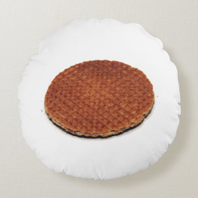 Stroopwafel Round Pillow (Front)