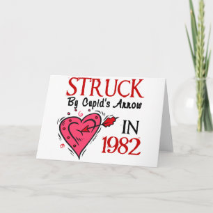 Struck By Cupid’s Arrow In 1982 Holiday Card