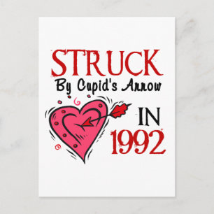Struck By Cupid’s Arrow In 1992 Postcard