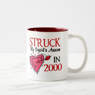 Struck By Cupid’s Arrow In 2000 Two-Tone Coffee Mug