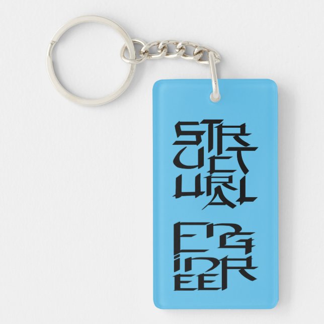 Structural Engineer Character Keychain (Front)