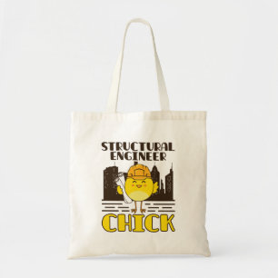 Structural Engineer Chick Civil Engineering Tote Bag