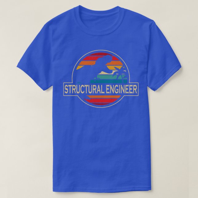 Structural Engineer Dinosaur T-Shirt (Design Front)