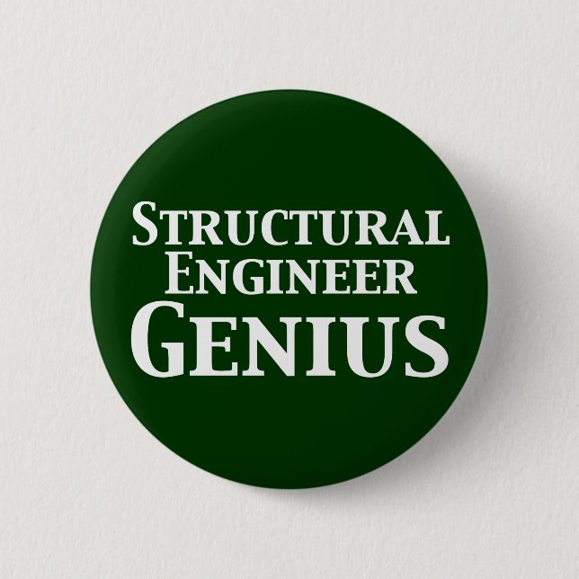 Structural Engineer Genius Gifts 2 Inch Round Button (Front)