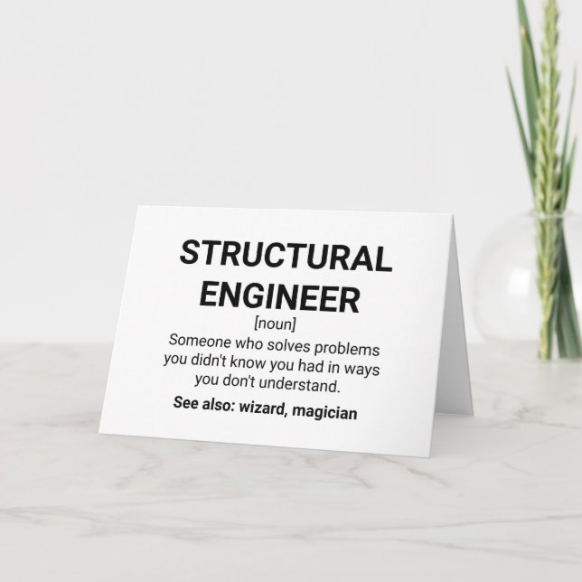 Structural Engineer Meaning Quote Card (Front)