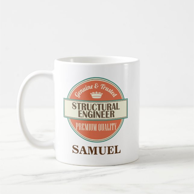 Structural Engineer Personalized Office Mug Gift (Left)