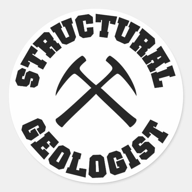 Structural Geologist Classic Round Sticker (Front)