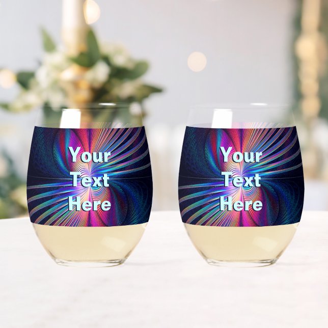Structural Iridescence Stemless Wine Glass (Insitu (Wedding))