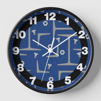 Structural Steel Drawing Pattern Clock