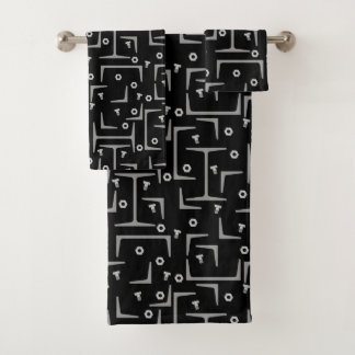 Structural Steel Pattern Bath Towel Set