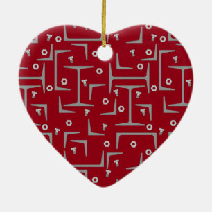 Structural Steel Pattern Ceramic Ornament