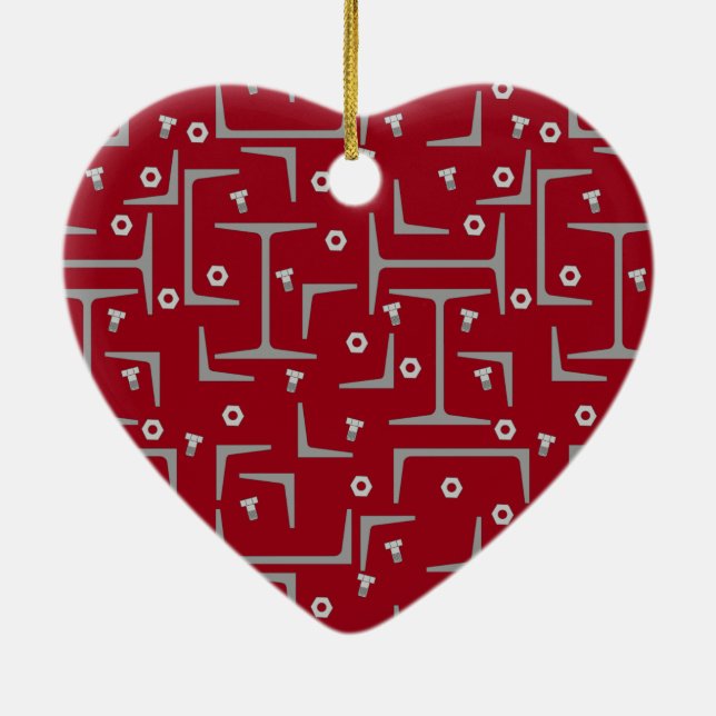 Structural Steel Pattern Ceramic Ornament (Back)