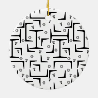 Structural Steel Pattern Ceramic Ornament