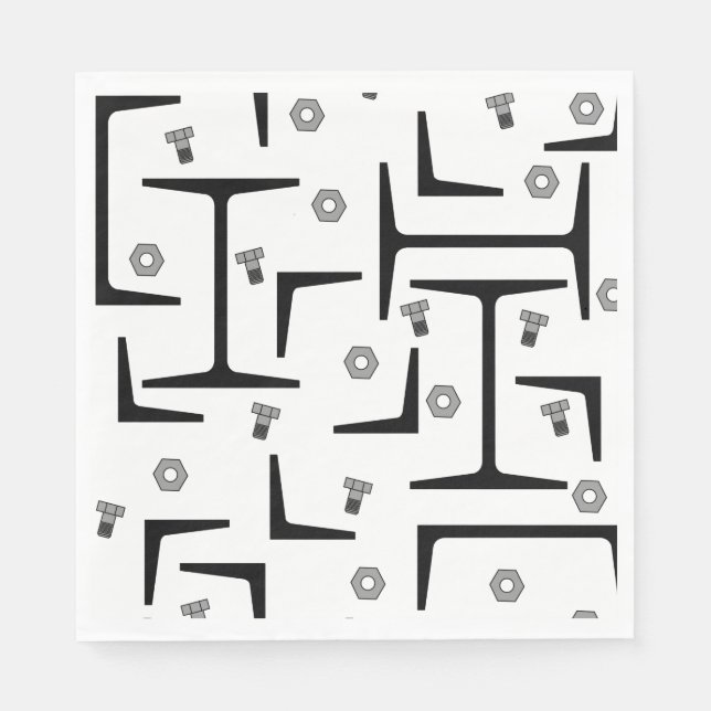 Structural Steel Pattern Napkin (Front)