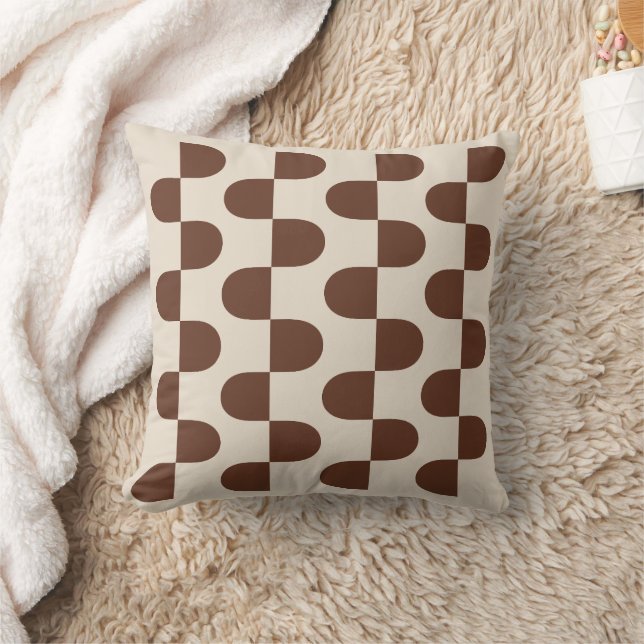 Structure D | Cocoa & Sand Throw Pillow (Blanket)