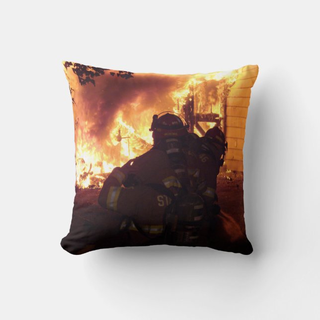 Structure Fire Throw Pillow (Front)