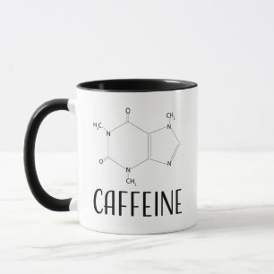 Structure moléculaire de tasse de caféine