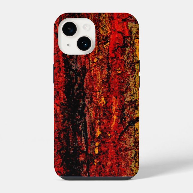 Structure Red African Abstract iPhone Case (Back)