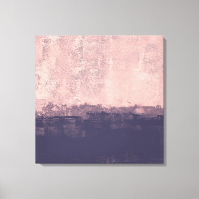 Structured Art Style Pink Navy Blue Abstract Canvas Print (Front)